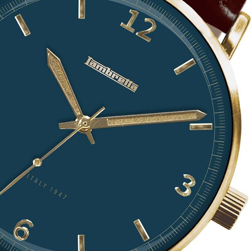 Cesare 40 Croco Oro Blu Cifra - Lambretta Watches - Lambrettawatches