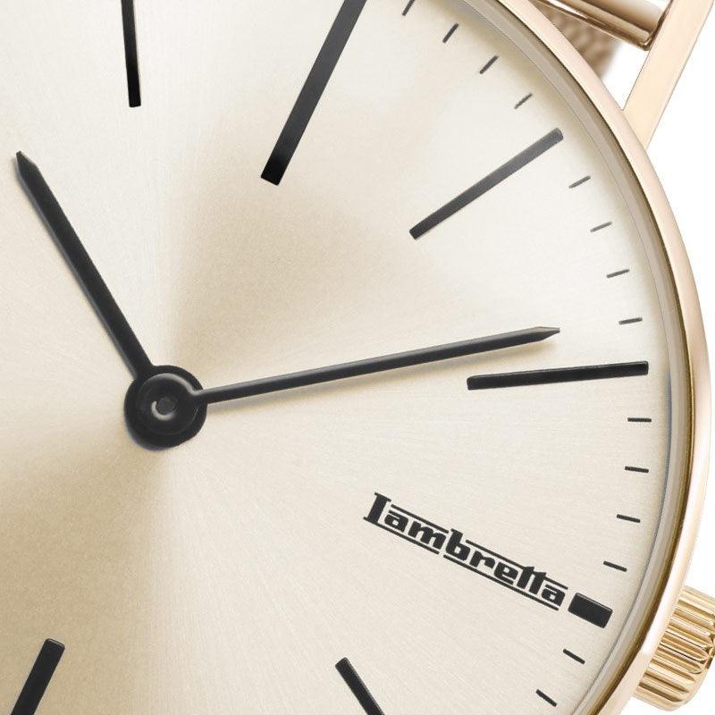 Cesare 42 Mesh oro crema oro - Lambretta Watches - Lambrettawatches