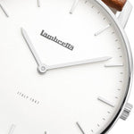 Classico 36 Pelle Argento Bianco Tan - Lambretta Watches - Lambrettawatches