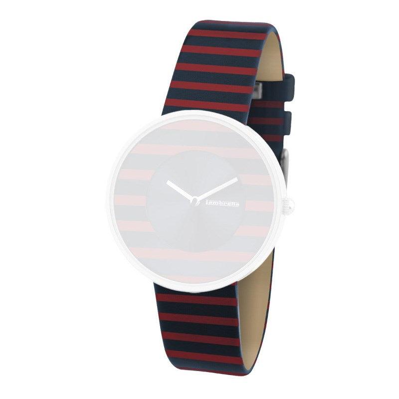 Cinturino in pelle Cielo Stripes Red (18mm) - Lambretta Watches - Lambrettawatches