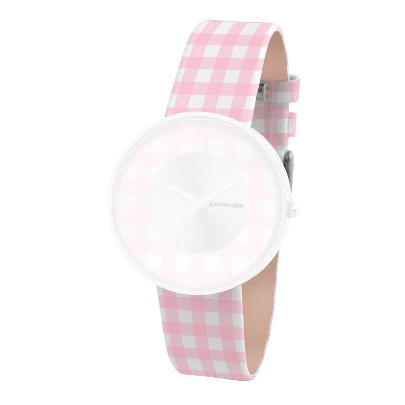 Cinturino in pelle Cielo Vichy Pink (18mm) - Lambretta Watches - Lambrettawatches