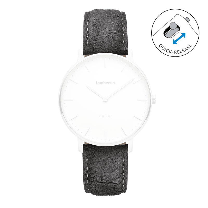 Cinturino in pelle classica nera (18 mm) - Lambretta Watches - Lambrettawatches